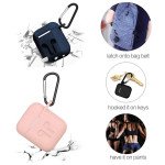 Wholesale 5 in 1 Accessories Kits Silicone Cover with Ear Hook Grips / Staps / Clip / Skin / Tips for Airpods 2 / 1 Charging Case (Navy Blue)